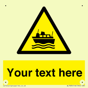 Custom warning ferries crossing vessels